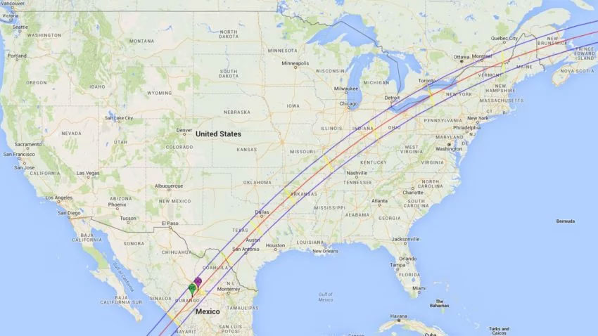 2024 Solar Eclipse Path