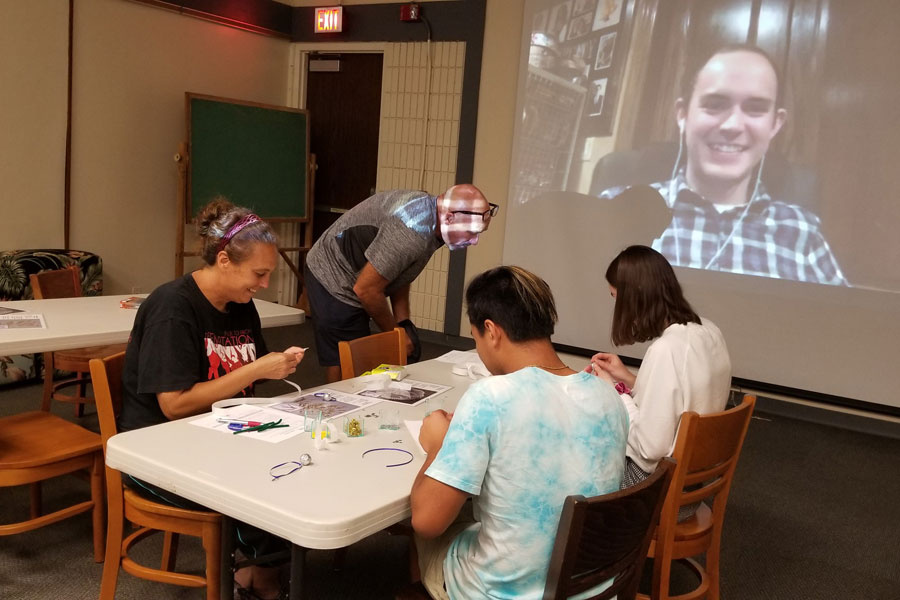 Librarian participating in online SME event