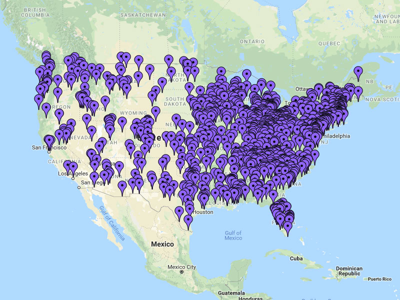 Summer of Space Reach Map