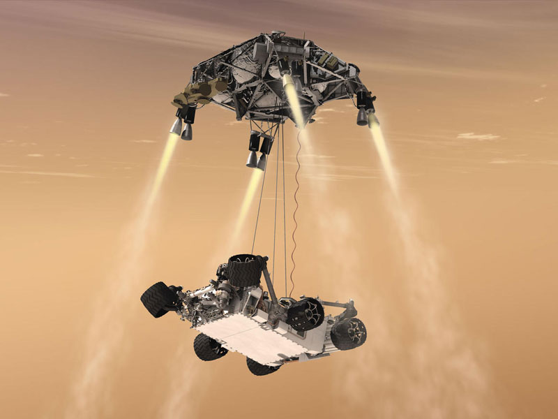 Rover Landing Artist Concept Drawing