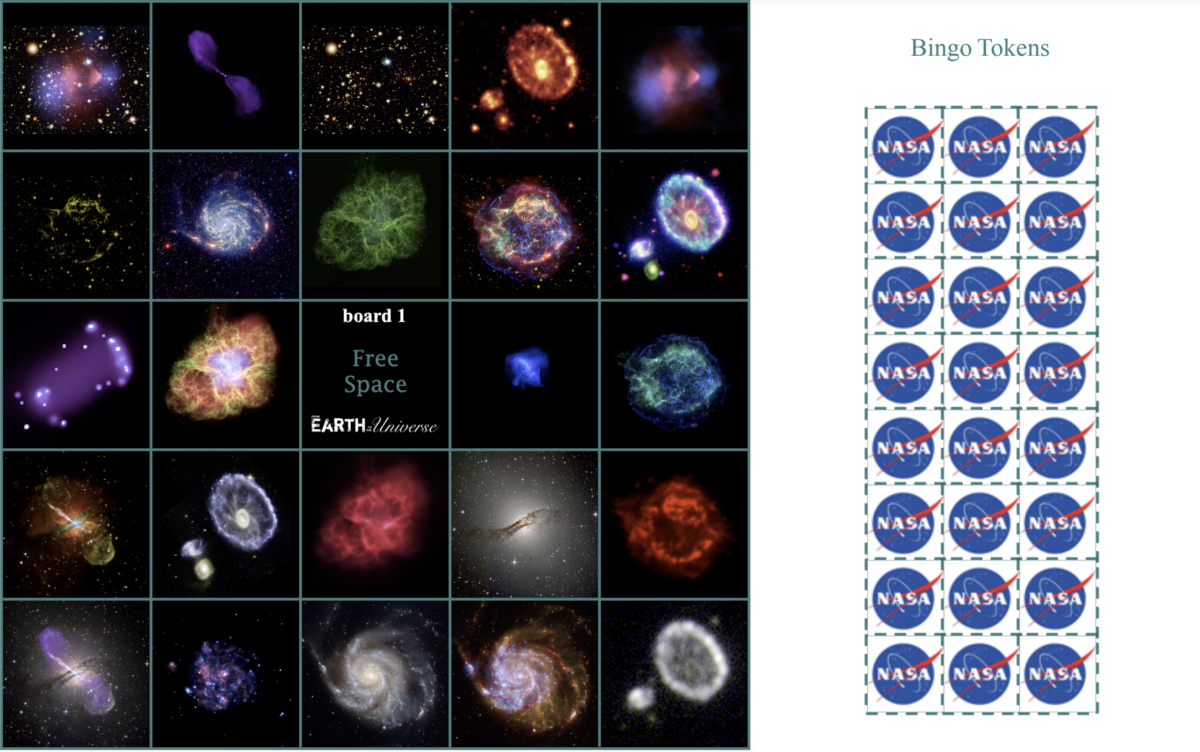Exploding Star Bingo Pattern Look Up! Featured Activity – Multiwavelength Bingo – STAR Library Network