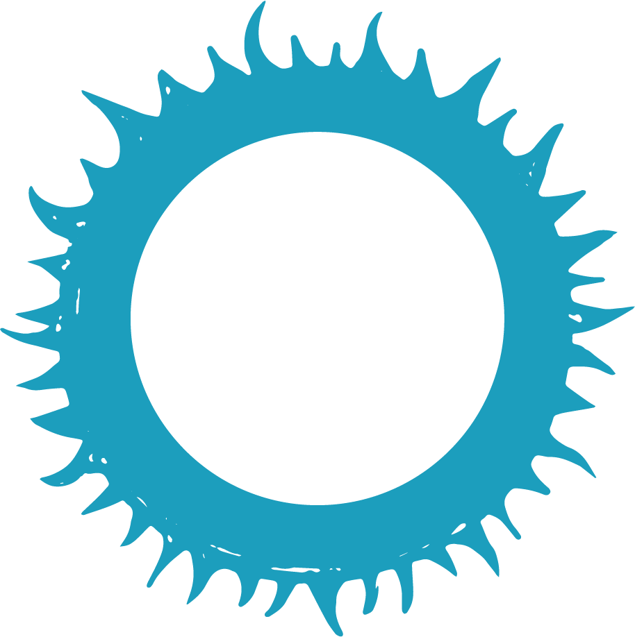 Artwork 108 blue sun corona illustration