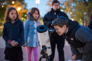 Families take a closer look at Jupiter and its moons during Stargazer Nights.