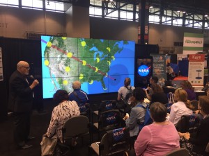 Dr. Dusenbery shows the path of the 2017 Eclipse on NASA's Hyperwall